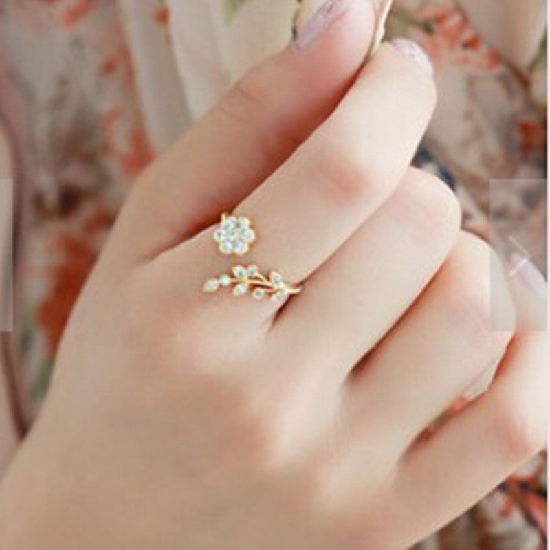 Flowered Open Concept Ring