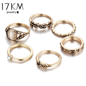 6Piece Set of Varied Knuckle Rings