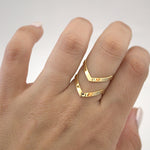 Gold Chevron Ring