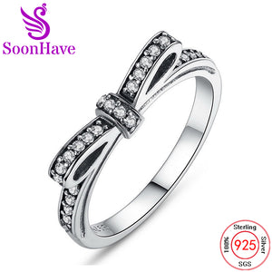 Sparkling Bow Knot Cubic Zirconium ring