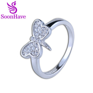 Sparkling Bow Knot Cubic Zirconium ring