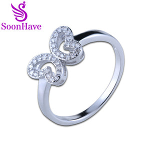 Sparkling Bow Knot Cubic Zirconium ring