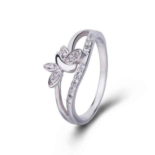 Sparkling Bow Knot Cubic Zirconium ring